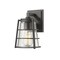 Z-Lite Helix 1 Light Outdoor Wall Sconce, Black And Clear Seedy 591S-BK - alternate 1